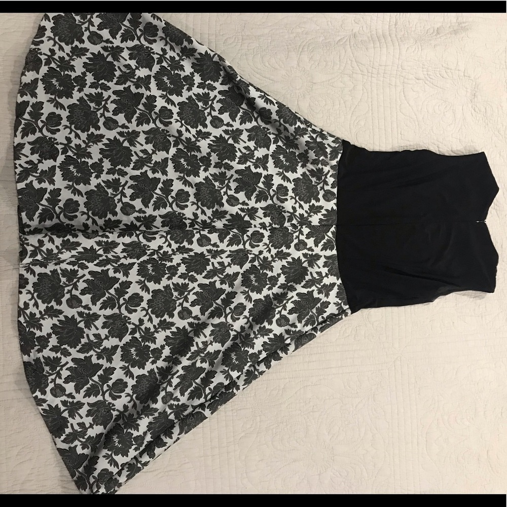 Girls Black Karin Stevens Black dress with flower pattern | Size Girls 8